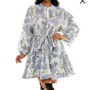 NWOT Premier Amour Long Sleeve Floral Fit + Flare Dress